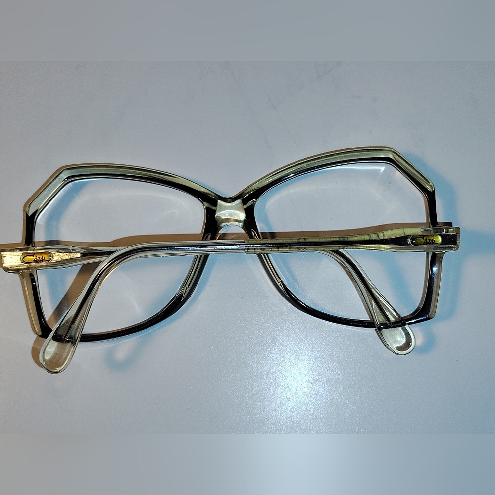 Cazal Clear Beige Geometric Women's Eyeglasses